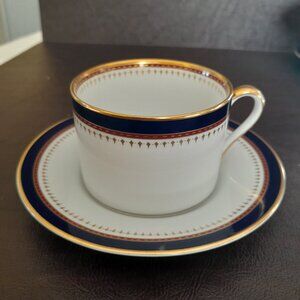 VTG Fitz & Floyd  "Starburst" Porcelain Cup and Saucer, Set of 6